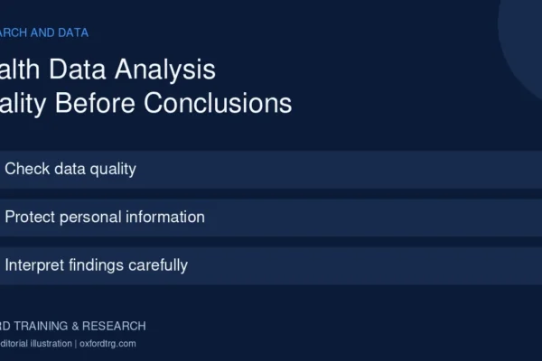 Health Data Analysis Quality Before Conclusions: Check data quality; Protect personal information; Interpret findings carefully.